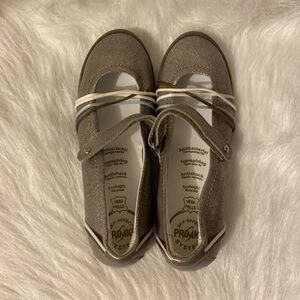 Primigi Shoes Girls Size‎ 36 Gray Silver Mary Jane Vera Pelle